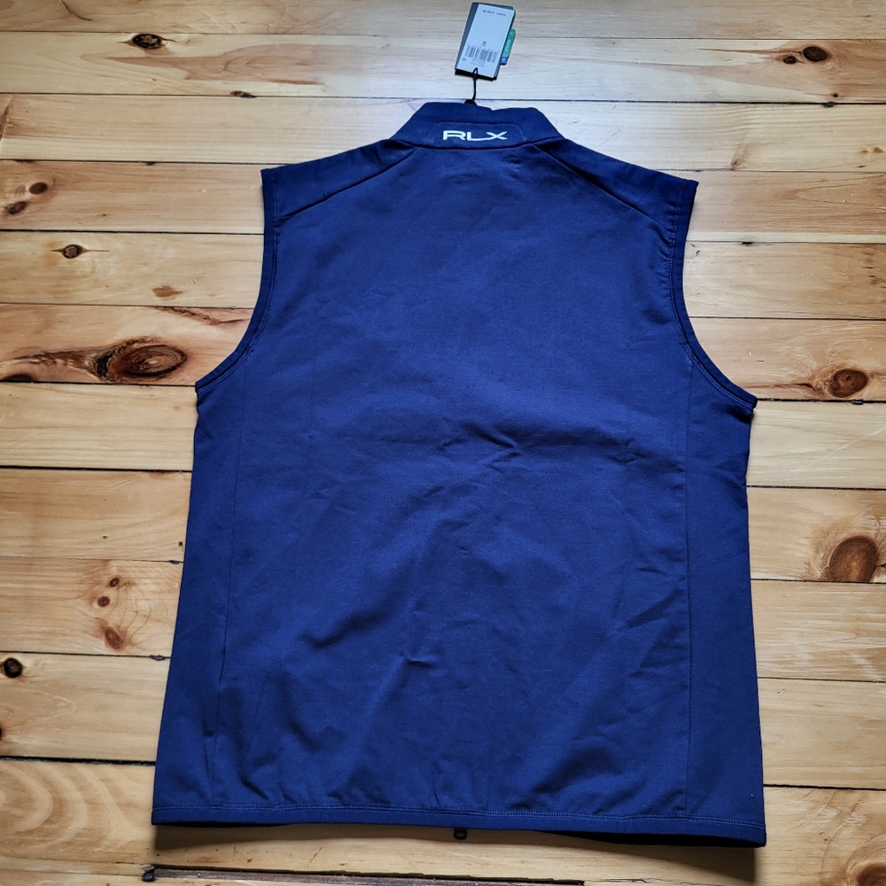 New Ralph Lauren RLX Golf Vest Mens Small Green Performance Stretch Full Zip - Picture 13 of 14